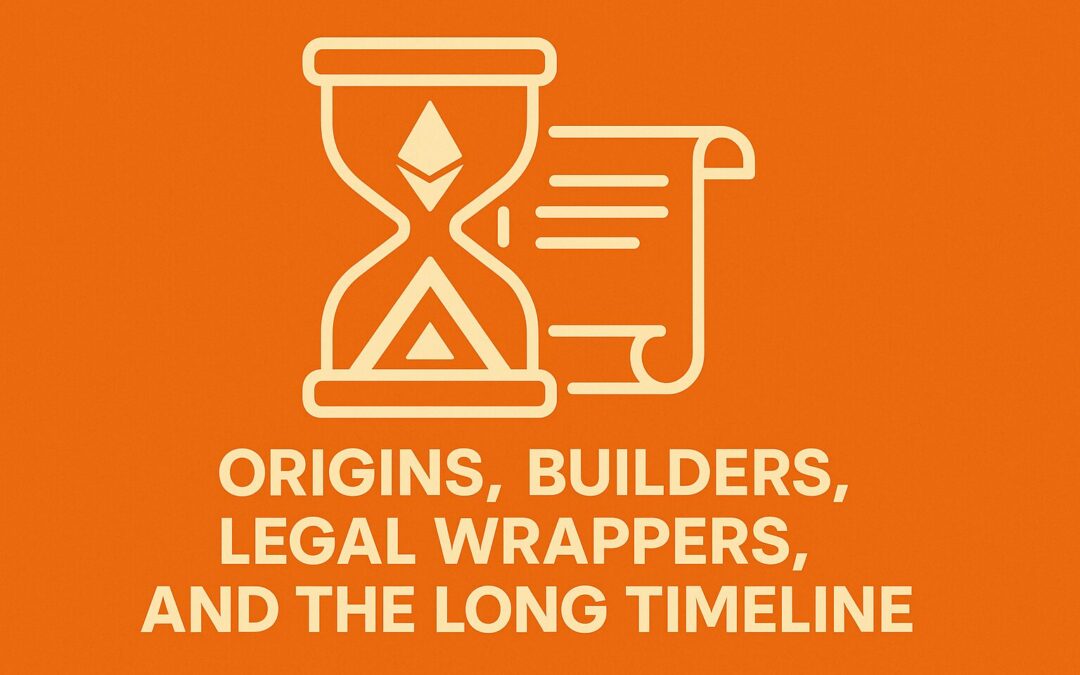 Chapter 2: Origins, Builders, Legal Wrappers, and the Long Timeline