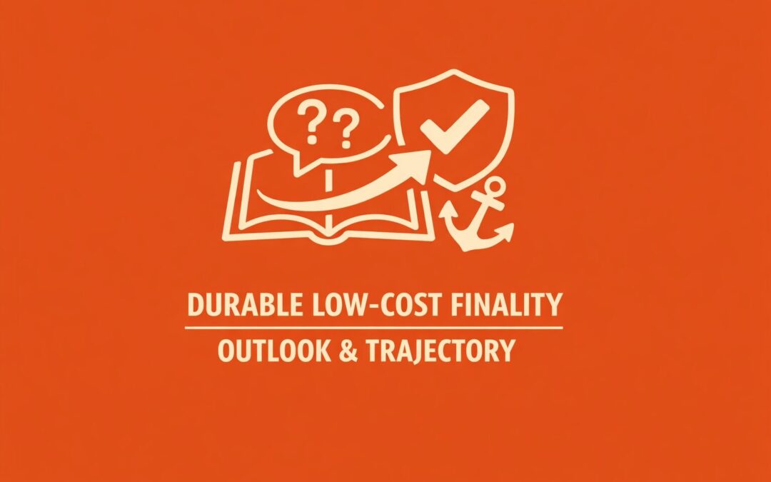 Conclusion: The Road to Durable, Low-Cost Finality